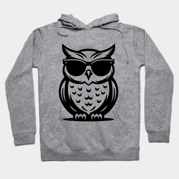 Owl wearing sunglasses Hoodie by KayBee Gift Shop